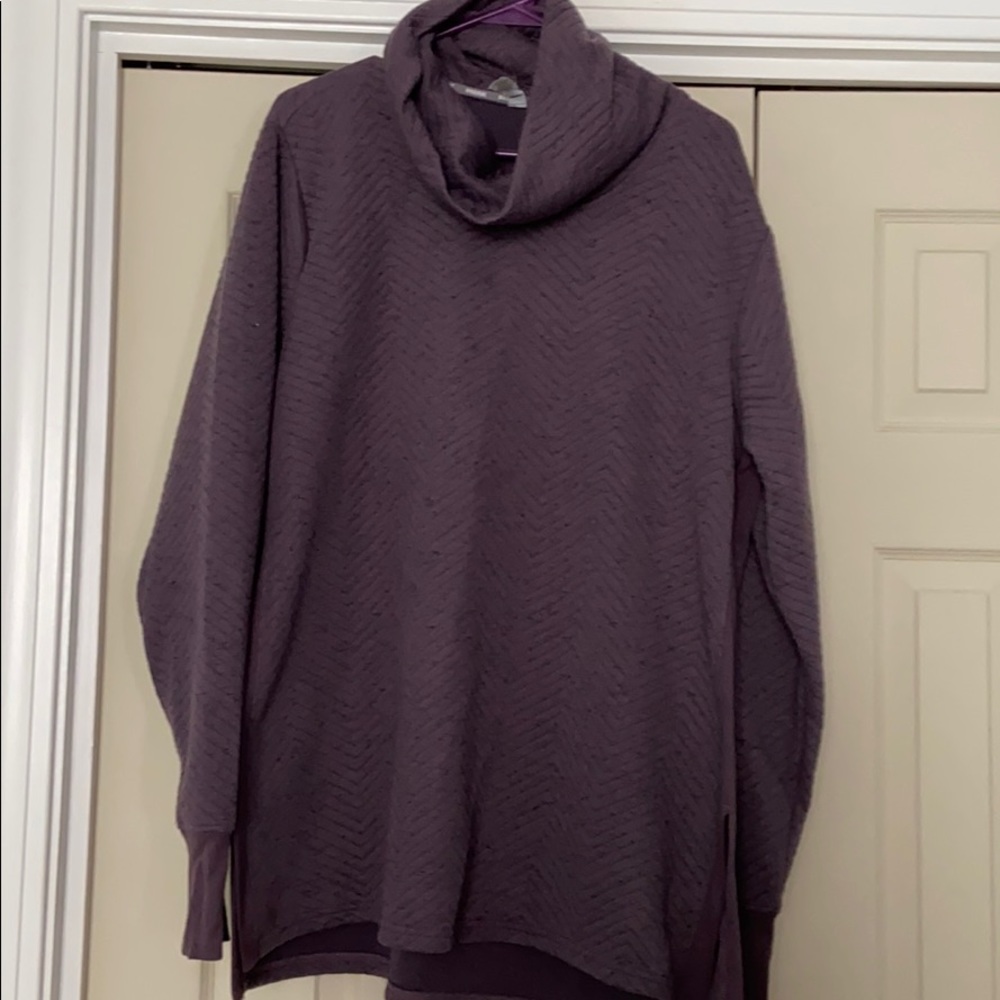 RBX purple quilted cowl neck sweater xxl